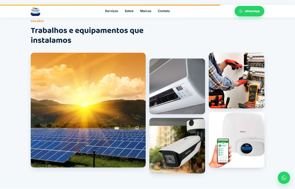 Galeria de trabalhos e equipamentos instalados pela São Gabriel